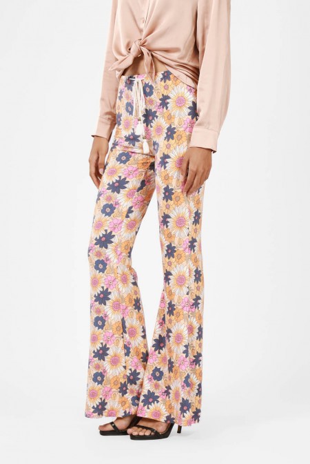 Lady Floral Flare Pants